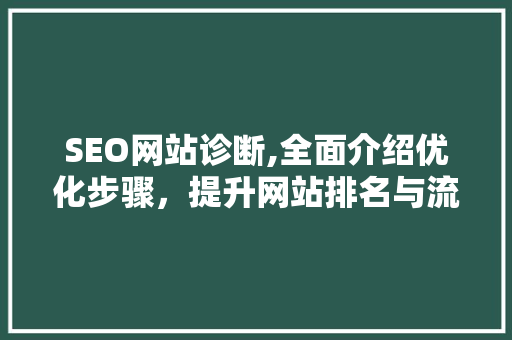 SEO网站诊断,全面介绍优化步骤，提升网站排名与流量