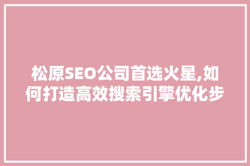 松原SEO公司首选火星,如何打造高效搜索引擎优化步骤