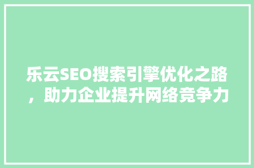 乐云SEO搜索引擎优化之路，助力企业提升网络竞争力