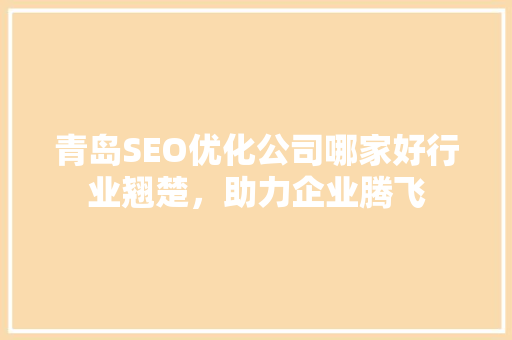 青岛SEO优化公司哪家好行业翘楚，助力企业腾飞