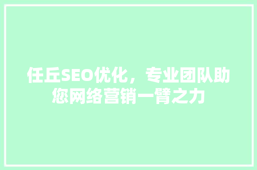 任丘SEO优化，专业团队助您网络营销一臂之力  第1张
