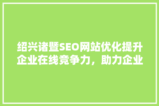 绍兴诸暨SEO网站优化提升企业在线竞争力，助力企业腾飞