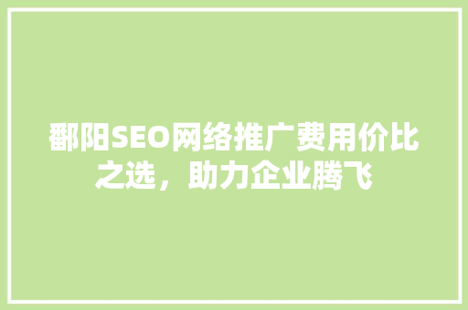 鄱阳SEO网络推广费用价比之选，助力企业腾飞