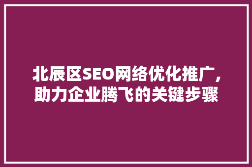 北辰区SEO网络优化推广,助力企业腾飞的关键步骤