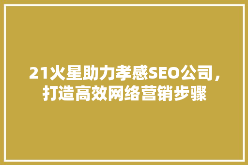 21火星助力孝感SEO公司，打造高效网络营销步骤