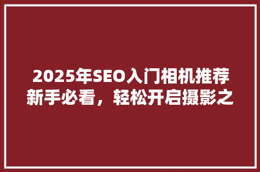 2025年SEO入门相机推荐新手必看，轻松开启摄影之旅