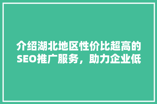 介绍湖北地区性价比超高的SEO推广服务，助力企业低成本获取流量