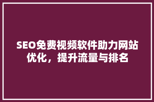 SEO免费视频软件助力网站优化，提升流量与排名  第1张
