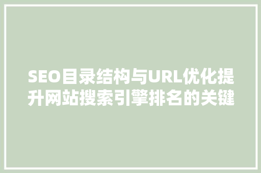 SEO目录结构与URL优化提升网站搜索引擎排名的关键步骤