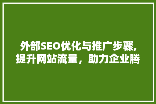 外部SEO优化与推广步骤,提升网站流量，助力企业腾飞