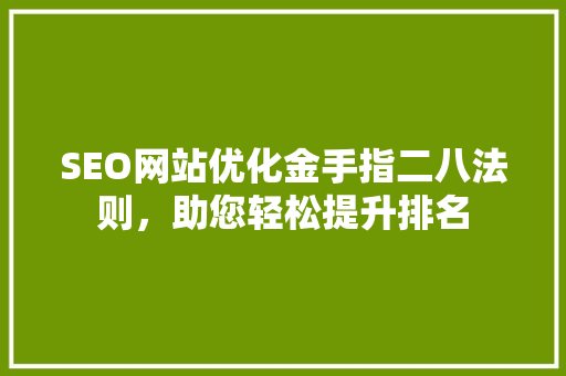 SEO网站优化金手指二八法则，助您轻松提升排名
