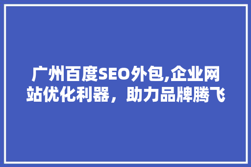 广州百度SEO外包,企业网站优化利器，助力品牌腾飞