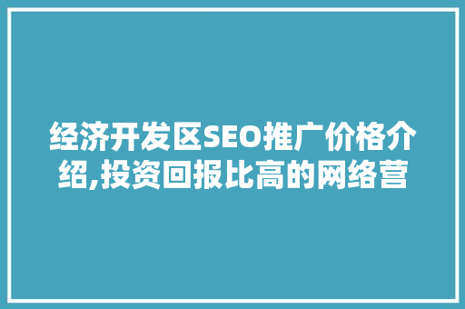 经济开发区SEO推广价格介绍,投资回报比高的网络营销之路