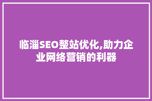 临淄SEO整站优化,助力企业网络营销的利器