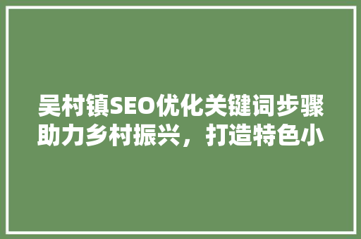 吴村镇SEO优化关键词步骤助力乡村振兴，打造特色小镇