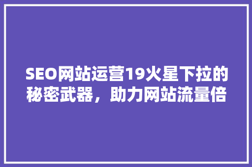 SEO网站运营19火星下拉的秘密武器，助力网站流量倍增