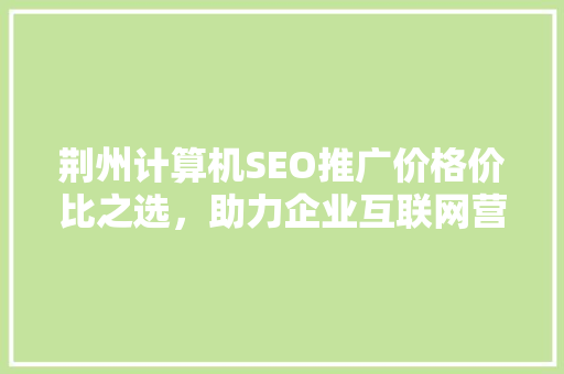 荆州计算机SEO推广价格价比之选，助力企业互联网营销