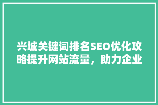 兴城关键词排名SEO优化攻略提升网站流量，助力企业腾飞