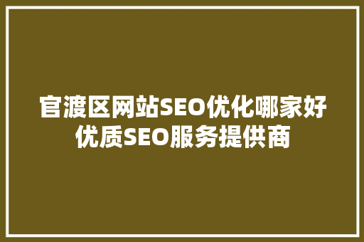 官渡区网站SEO优化哪家好优质SEO服务提供商
