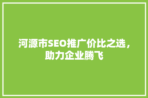 河源市SEO推广价比之选，助力企业腾飞
