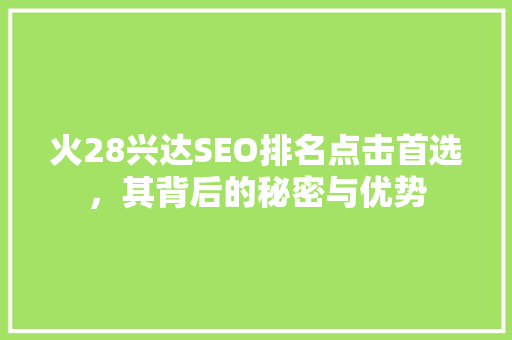 火28兴达SEO排名点击首选，其背后的秘密与优势