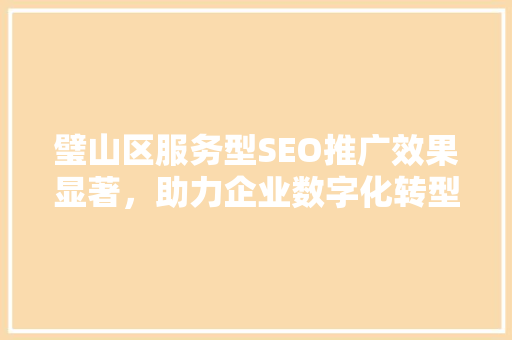 璧山区服务型SEO推广效果显著，助力企业数字化转型
