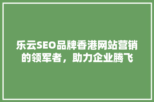 乐云SEO品牌香港网站营销的领军者，助力企业腾飞