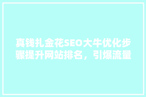 真钱扎金花SEO大牛优化步骤提升网站排名，引爆流量