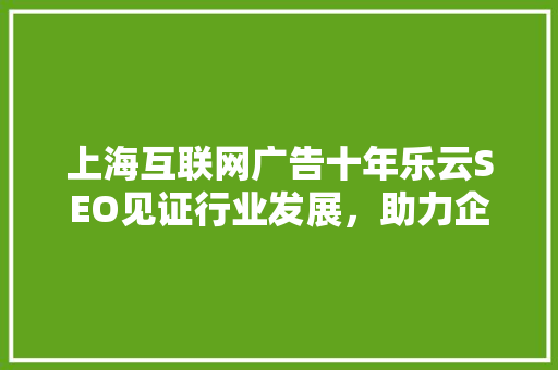 上海互联网广告十年乐云SEO见证行业发展，助力企业腾飞