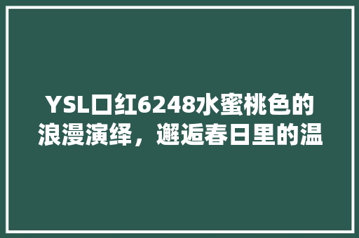 YSL口红6248水蜜桃色的浪漫演绎，邂逅春日里的温柔气息