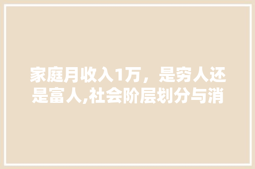 家庭月收入1万，是穷人还是富人,社会阶层划分与消费观念