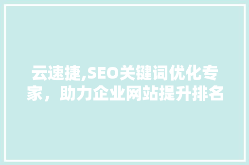 云速捷,SEO关键词优化专家，助力企业网站提升排名