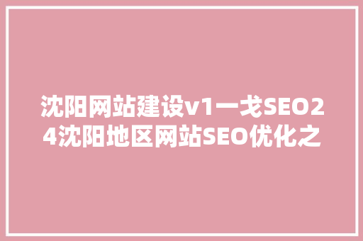 沈阳网站建设v1一戈SEO24沈阳地区网站SEO优化之路