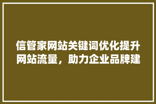 信管家网站关键词优化提升网站流量，助力企业品牌建设_信管家网站关键词优化