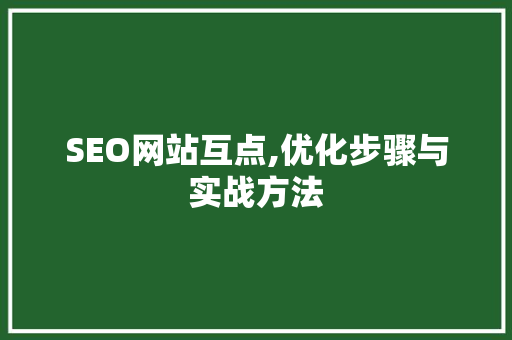 SEO网站互点,优化步骤与实战方法