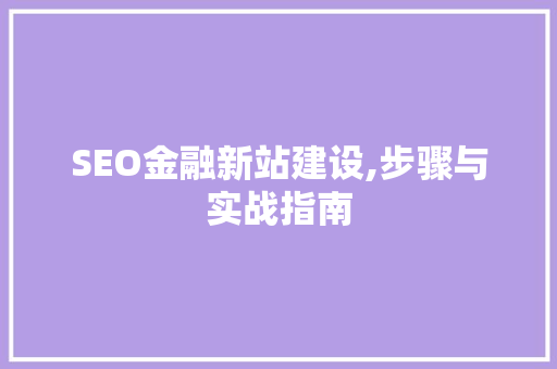 SEO金融新站建设,步骤与实战指南