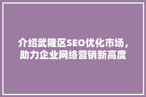 介绍武隆区SEO优化市场，助力企业网络营销新高度