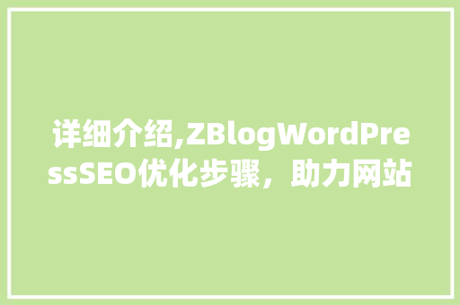 详细介绍,ZBlogWordPressSEO优化步骤，助力网站流量提升