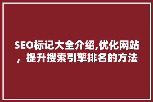 SEO标记大全介绍,优化网站，提升搜索引擎排名的方法  第1张