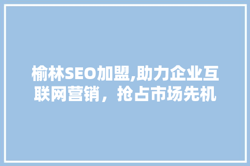 榆林SEO加盟,助力企业互联网营销，抢占市场先机  第1张