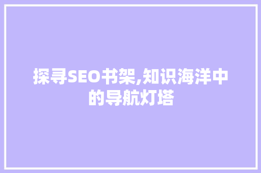 探寻SEO书架,知识海洋中的导航灯塔