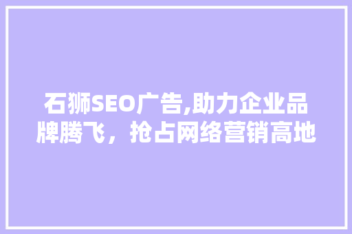 石狮SEO广告,助力企业品牌腾飞，抢占网络营销高地