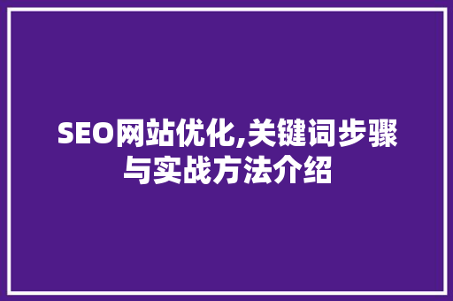 SEO网站优化,关键词步骤与实战方法介绍