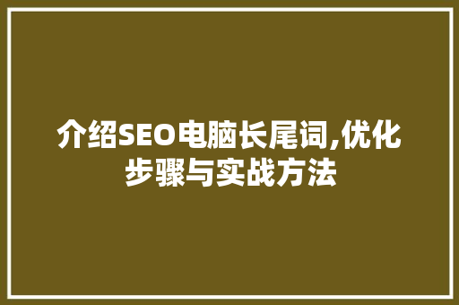 介绍SEO电脑长尾词,优化步骤与实战方法