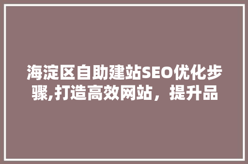 海淀区自助建站SEO优化步骤,打造高效网站，提升品牌影响力
