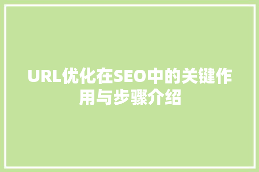 URL优化在SEO中的关键作用与步骤介绍