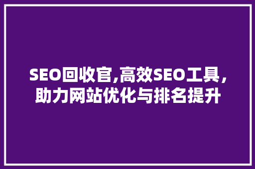 SEO回收官,高效SEO工具，助力网站优化与排名提升