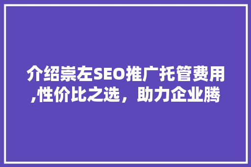 介绍崇左SEO推广托管费用,性价比之选，助力企业腾飞
