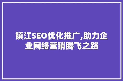 镇江SEO优化推广,助力企业网络营销腾飞之路