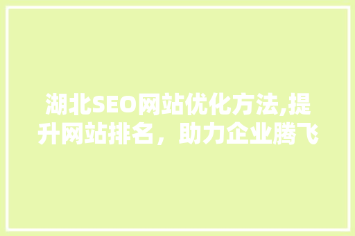 湖北SEO网站优化方法,提升网站排名，助力企业腾飞